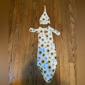 Caden Lane Newborn Sunflower Gown